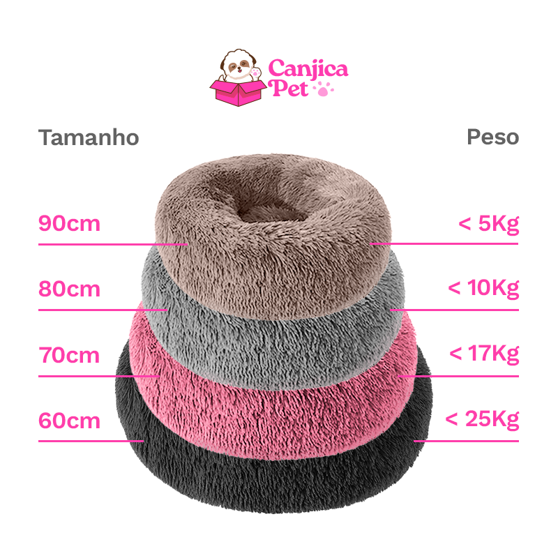 Cama redonda peludinha